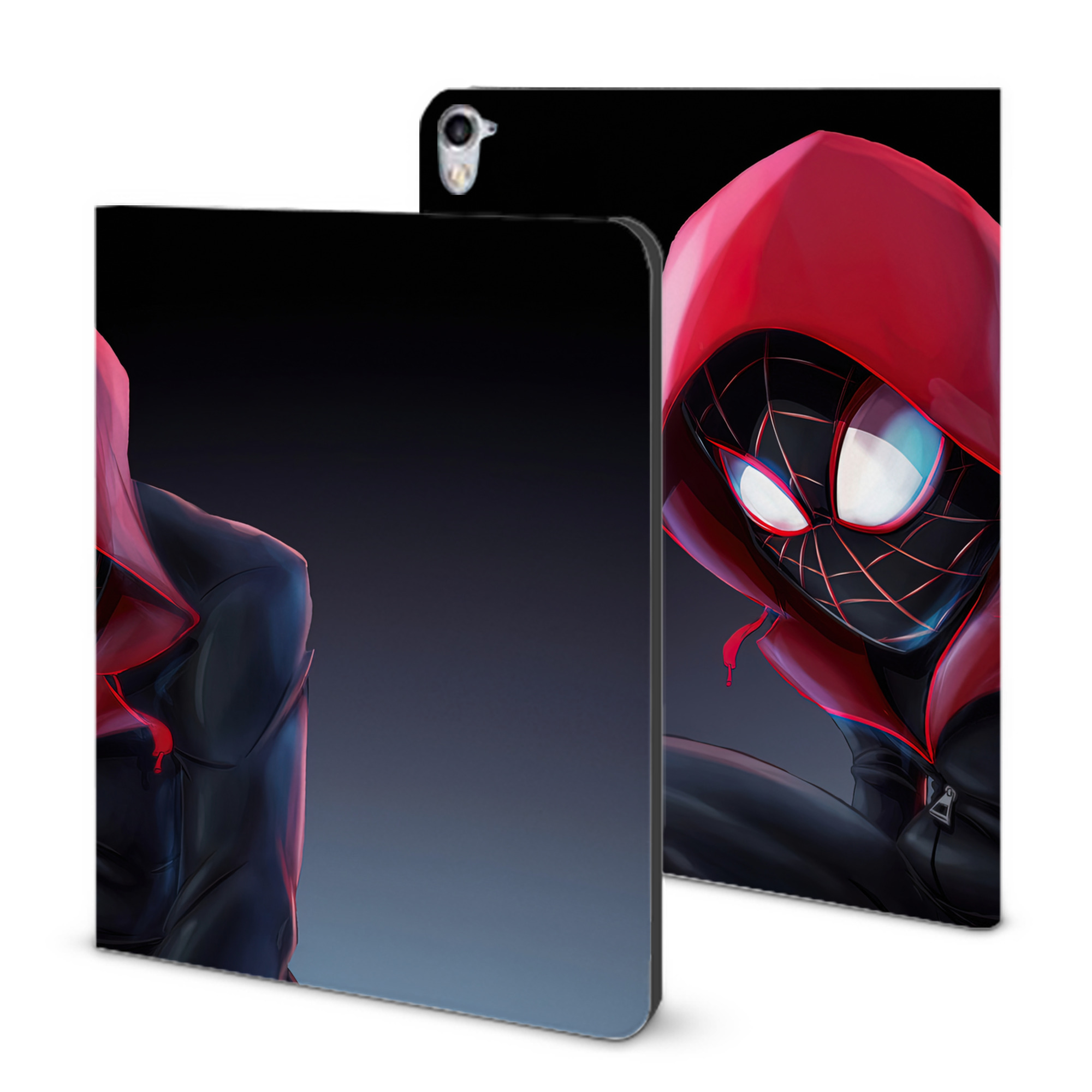 （画像用） Spider Man スパイダーマン IPad ケース ブック型 PUレザー TPU 耐衝撃 軽量 薄型 ペン収納なし 全面保護 IPad 各モデル対応